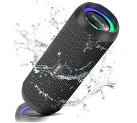 Enceinte Portable Bluetooth aux Basses Renforcées, 30H, Bluetooth 5.3, 30W Enceinte Puissante, IPX7, AUX, TF Carte, pour Fêtes,Noir