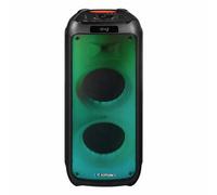 PartyBox Enceinte portable Bluetooth avec fonction karaoké Entrée guitare TWS Radio AUX USB microSD Télécommande Disco Éclairage LED G