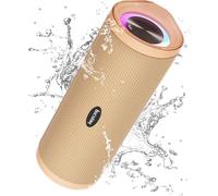 Enceinte Portable Bluetooth, Baffle Bluetooth Puissante Avec Lumière Led, Enceinte Sans Fil Étanche Ipx7, Basses Profondes Et Son Immersif, Autonomie 40 Hrs, Tf Carte, Pour Les Voyages-Rose[Z1417]
