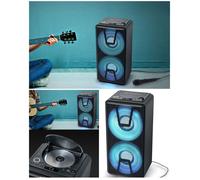 Enceinte portable Bluetooth CD - MUSE - BT/CD/AUX/USB - 150W - LED RGB - Micro filaire