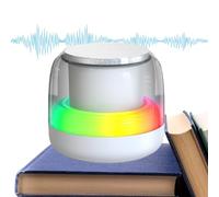 Enceinte portable - Caisson de basses - Lecteur de musique avec lumière - Lecteur audio portable avec 7 gradients prédéfinis - Lumière respiratoire pour voiture de plage - Messages de
