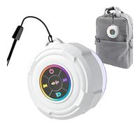 Enceinte Portable | Disque à Ventouse avec Lumière LED et Haut-parleur - Enceinte Sans Fil pour Salle de Bain | pour Camping Plage Piscine Plein Air Randonnée Navigation et Natation entre Amis