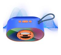 Enceinte Portable Extérieure | Haut-Parleur avec Son HD | Autonomie Prolongée - Design Compact avec Dragonne, Éclairage d'Ambiance - Idéal Cadeau pour Femme et Homme