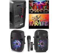 Enceinte Portable - FENTON - 8" Party Karaoke - 300W - Bluetooth - Micro HQ avec LED RGB