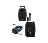 Enceinte portable MALIBU-308 8 pouces Karaoke Bluetooth USB FM Micro sans fil Noir