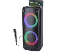 Media-Tech FUNBOX BT MT3181 Karaoké Enceinte Bluetooth Portable avec Microphone Bluetooth 40 W RMS, Prend en Charge Les Cartes Micro SD, éclairage Couleur RVB