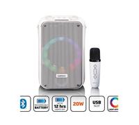 Enceinte Portable - MSD - Karaoke Bluetooth - 20W - Autonomie 5h - LED RGB