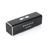 Enceinte portable MusicMan MA Soundstation - Son stéréo - Radio FM, lecteur MP3, USB, AUX / Line-In, prise en charge de la carte MicroSD - Temps de lecture 6 heures - Idéal pour voyager (Noir)