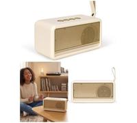 Enceinte Portable Party Bluetooth Rétro Vintage Beige Stereo TWS