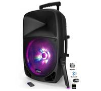 Party Light & Sound PARTY-12LED Enceinte Portable sur Batterie, Bluetooth, USB, MP3, Radio, SD, Micro sans Fil