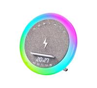 Enceinte Portable sans Fil | Gadgets Cool avec Réveil Et Veilleuse | Enceinte Portable avec Support pour Téléphone | Idéale pour la Maison, Chambre, Salon, Bureau, Bar, Voyage et Camping