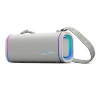 Sony ULT FIELD 5 - Enceinte portable Bluetooth puissante, batterie 25 heures, 2 modes ULT POWER SOUND, IP67, étanche à l'eau et à la poussière, éclairage à 360°, bandoulière amovible, compacte - Blanc