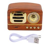 Enceinte portable vintage, élégante et compacte, batterie rechargeable et appels mains libres : votre compagnon de divertissement au quotidien.