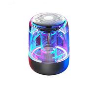 Enceinte portative Bluetooth 5.0, haut-parleur lumineux LED Transparent, caisson de basses TWS 6D, son stéréo, pour téléphone Portable