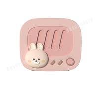 Enceinte portative sans fil Bluetooth 5.0, haut-parleur mignon, design de dessin animé, Mini veilleuse LED, lecteur de musique, chargeur USB