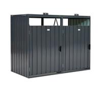Enceinte pour 2 poubelles de 120l ou 240l Alabama CoverTech anthracite