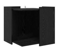 Enceinte pour bac à litière pour chat - vidaXL - Chêne noir - Bois d'ingénierie - 53x53x51 cm - Durable