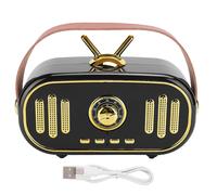 Enceinte radio Bluetooth sans fil style vintage, multifonction, batterie rechargeable, connexion TWS facile à utiliser, compatible avec les