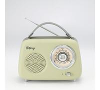Halterrego Enceinte/Radio rétro - Vert (pile non incluse)