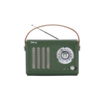 Enceinte/Radio rétro HALTERREGO style vintage, RMS 5W, Bluetooth, Radio FM, lecteur USB, Aux IN, Batterie rechargeable, vert
