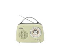 Enceinte/Radio retro RMS 5W, Bluetooth, Radio FM, lecteur USB, Aux IN, Batterie rechargeable, vert olive