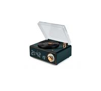 Bigben Interactive Enceinte Bluetooth réveil en forme de tourne-disque vert foncé