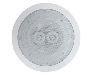 Enceinte ronde encastrable E-Audio avec deux haut-parleurs d'aigus - Noir (2 x 8 Ohms - 120 W) - 16,5 cm blanc