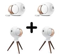 Enceinte sans fil Bluetooth Devialet Phantom I 108 db Or + Pieds d’enceintes Devialet Treepod Iconic White