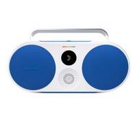 Polaroid P3 - Enceinte Bluetooth sans Fil Rechargeable avec IPX5 et Double jumelage stéréo - Bleu et Blanc