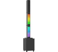 Enceinte sans fil BT avec subwoofer Lumière d'ambiance RGB Machine karaoké avec entrée micro Support d'enceintes home cinéma AUX IN Disque U RCA Entrée optique HD (ARC) avec télécommande