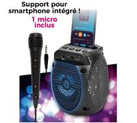Paris Prix Enceinte sans fil « Karaoké & Micro » 15 cm Noir