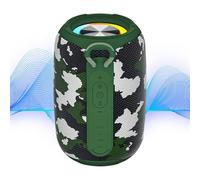 Enceinte sans fil portable - Enceinte extérieure pour camping - Lecteur audio avec basses pour extérieur et lumières colorées pour fitness et studio