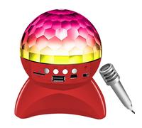 Enceinte Skegnu Small Speakers Crystal Ball Disco Bluetooth avec lumières LED, compatible FM, carte, entrée auxiliaire et microphone intégré pour