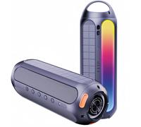 Enceinte Solaire Bluetooth - 30 W - Portable - Sans Fil - Étanche Ipx6 - Avec Lumières Led Rvb - Autonomie De 30 Heures - Basses Profondes Pour Voyage, Golf, Plage, Fête[Z1183]