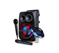 Enceinte Sono 400W SONO DJ High Power Karaoké sur Batterie LED RVB - USB/SD/Bluetooth/ RADIO FM + 2 MICROS + Jeu UFO Ovni