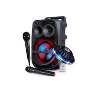 Enceinte Sono 400W SONO DJ High Power Karaoké sur Batterie LED RVB - USB/SD/Bluetooth/ RADIO FM + 2 MICROS + Jeu UFO Ovni