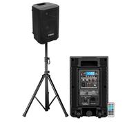 Enceinte sono Active Ibiza sound XTK8A-MKII Large bande 8"/20cm - 200W - Bluetooth USB SD - TWS - Support pied