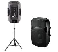 ENCEINTE SONO MOULEE ACTIVE 12"/30cm - 500W + Pied