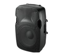 Ibiza - XTK15A - Enceinte Active Plug & Play 15”/38cm d’Une Puissance de 600W RMS - Tweeters à Compression, système Bass Reflex, Module d’Amplification, entrées Ligne/Micro - Noir