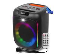 Enceinte Sono Autonome sur batterie à LED - Pickering SOUNDKUB160 - 160W, Bluetooth USB RADIO FM, Effet STROBE, Micro+Clé 32G
