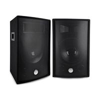 BM SONIC Paire d'enceintes passives BMS12 - 2x600W(1200W) - Bass Reflex trapézoïdal 2 voies 30cm
