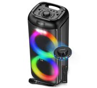 Enceinte SONO Dj Autonome sur batterie à LED - Pickering PANTHER P28 - 500W, Bluetooth USB SD, 6 modes Equaliseurs, Lumière OVNI