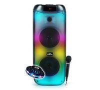 Enceinte Sono DJ Batterie BIG BEN PARTYBTHPL 200W Bluetooth/USB/AUX/Support smartphone, Animation LED, Micro Karaoké, Ovni
