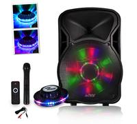 Enceinte SONO DJ Batterie PARTYLIGHT12-LED 700W 12" à LEDs RVB - USB Bluetooth + Effet OVNI + CABLE PC