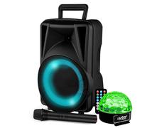 Enceinte SONO DJ - FestiSound - 8" 20CM - 200W - Batterie - Karaoké avec USB SD Bluetooth TWS - Micro sans fil + Sixmagic