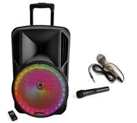 ENCEINTE SONO KARAOKE AUTONOME Puissante aux très belle finition + 2 Micros + Bluetooth + Usb + Câble PC - PACK SONO DJ idéal