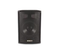 ENCEINTE SONO NOIRE TRAPEZOIDALE 2 VOIES, GRILLE 8" / 300W