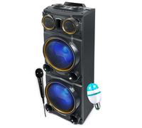 Enceinte Sono Party Box Muse M-1988 DJ, 800W, Effet LED multicolore, clignotante, USB/Bluetooth/Radio FM - 2 AUX, Ampoule DIAMS