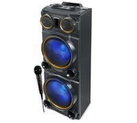 Enceinte Sono Party Box Muse M-1988 DJ - 800W - Effet LED multicolore et clignotante, USB / Bluetooth / Radio FM - 2 Entrées AUX