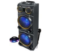 BMI Enceinte sono Muse M-1988 DJ 800W, LED multicolore, USB/Bluetooth/FM, Lumière OVNI